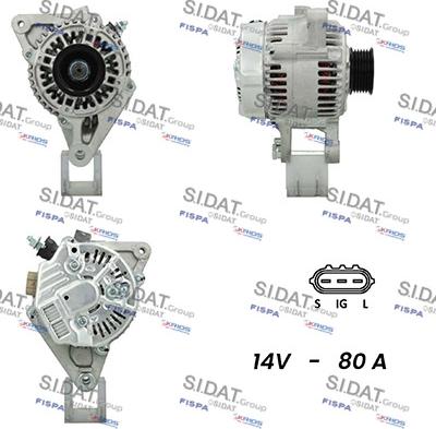 Sidat A12DE0373A2 - Alternator autospares.lv