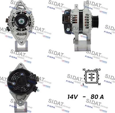 Sidat A12DE0239A2 - Alternator autospares.lv