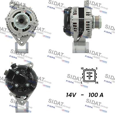 Sidat A12DE0238A2 - Alternator autospares.lv