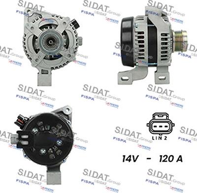 Sidat A12DE1050A2 - Alternator autospares.lv