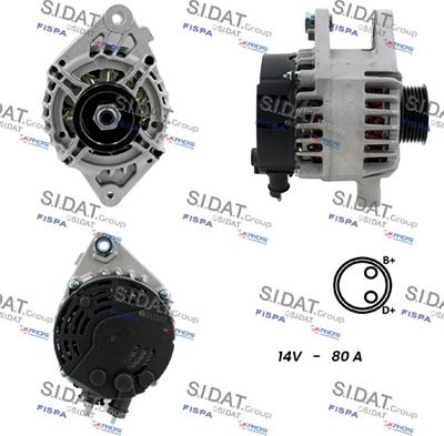 Sidat A12DE1140A2 - Alternator autospares.lv