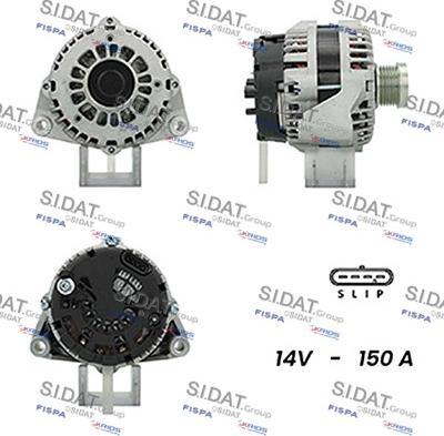 Sidat A12DR0446A2 - Alternator autospares.lv