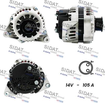 Sidat A12DR0109A2 - Alternator autospares.lv