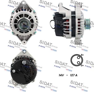 Sidat A12DR1134A2 - Alternator autospares.lv