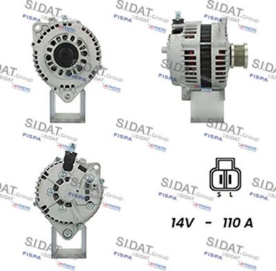 Sidat A12HT0368A2 - Alternator autospares.lv