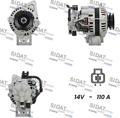 Sidat A12HY0167A2 - Alternator autospares.lv