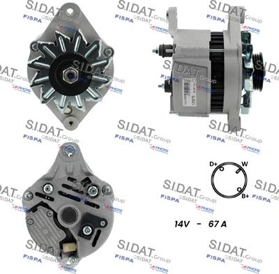 Sidat A12LU1282A2 - Alternator autospares.lv