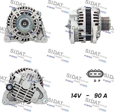 Sidat A12MH0653A2 - Alternator autospares.lv