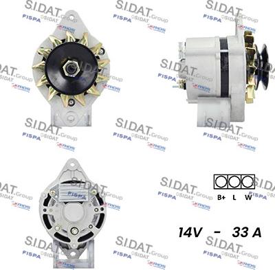 Sidat A12ML0595A2 - Alternator autospares.lv