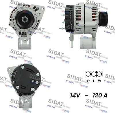 Sidat A12ML0318A2 - Alternator autospares.lv