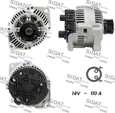 Sidat A12VA0038A2 - Alternator autospares.lv