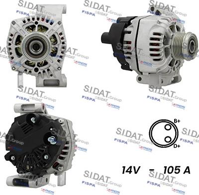 Sidat A12VA0110A2 - Alternator autospares.lv