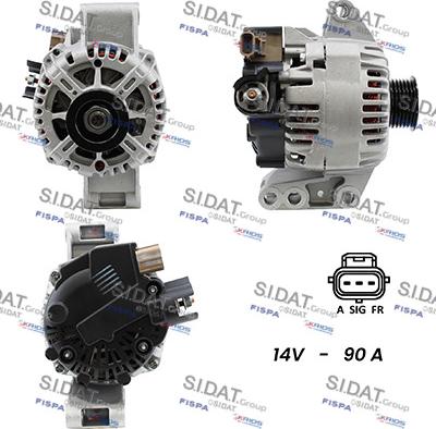 Sidat A12VA0200A2 - Alternator autospares.lv