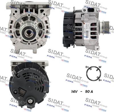 Sidat A12VA0271 - Alternator autospares.lv