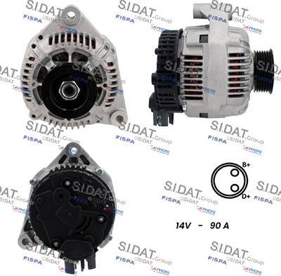 Sidat A12VA1146A2 - Alternator autospares.lv