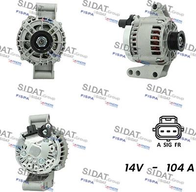 Sidat A12VS0060A2 - Alternator autospares.lv