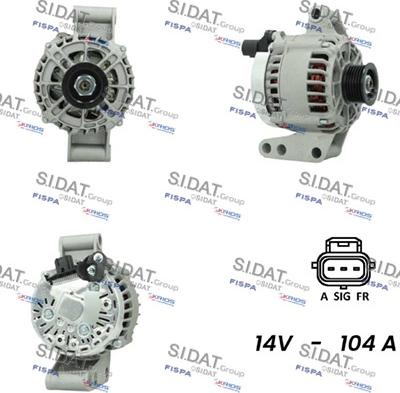 Sidat A12VS0060 - Alternator autospares.lv