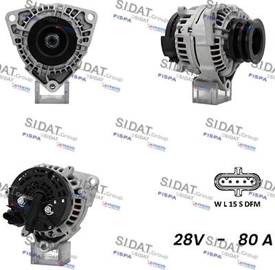 Sidat A24BH0052AS - Alternator autospares.lv