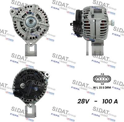 Sidat A24BH0113AS - Alternator autospares.lv