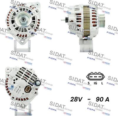 Sidat A24MH0027A2 - Alternator autospares.lv