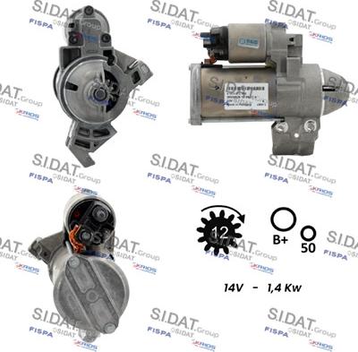 Sidat S12BH0932 - Starter autospares.lv