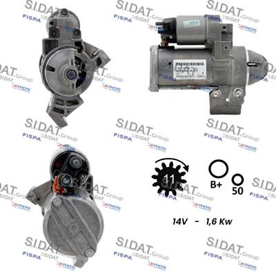 Sidat S12BH0920 - Starter autospares.lv