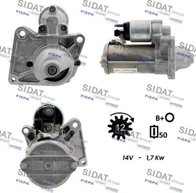 Sidat S12BH0923 - Starter autospares.lv