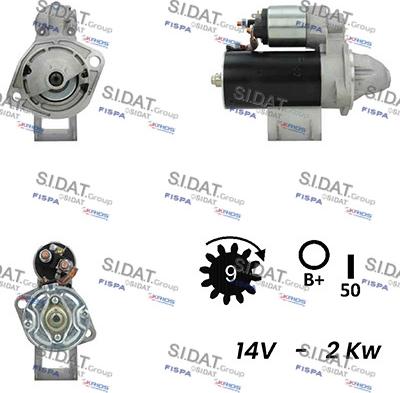 Sidat S12BH0496A2 - Starter autospares.lv