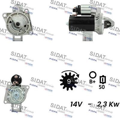 Sidat S12BH0443A2 - Starter autospares.lv