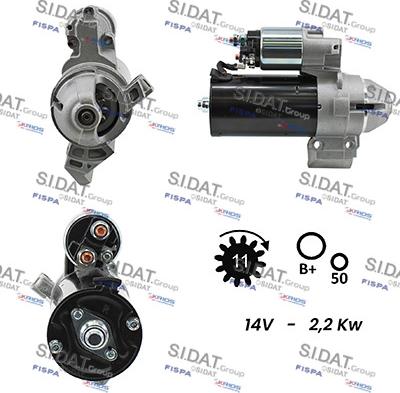 Sidat S12BH0431 - Starter autospares.lv