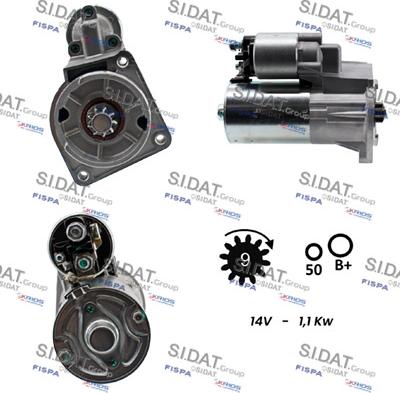 Sidat S12BH0597A2 - Starter autospares.lv