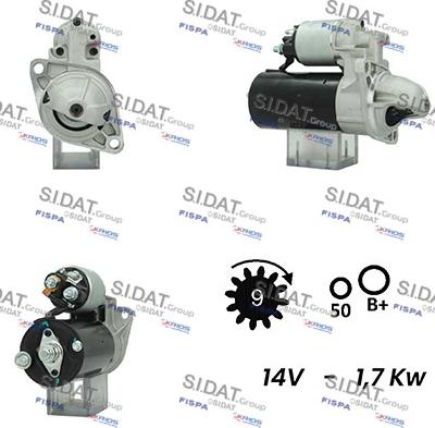 Sidat S12BH0535A2 - Starter autospares.lv