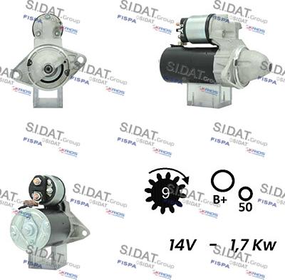 Sidat S12BH0533A2 - Starter autospares.lv