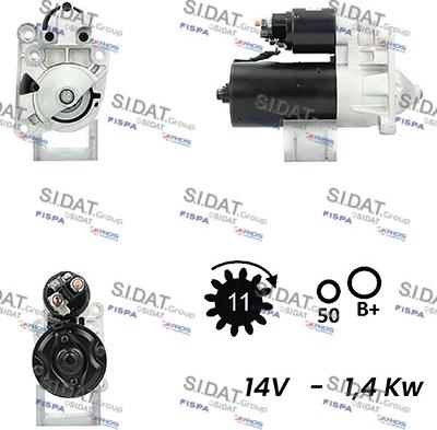 Sidat S12BH0690A2 - Starter autospares.lv