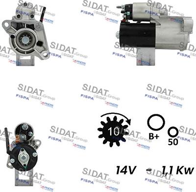 Sidat S12BH0649A2 - Starter autospares.lv