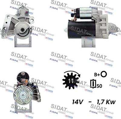 Sidat S12BH0646A2 - Starter autospares.lv