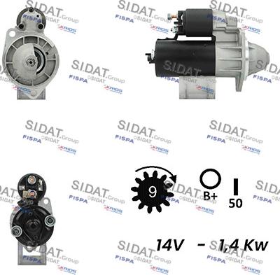 Sidat S12BH0653A2 - Starter autospares.lv