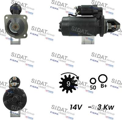 Sidat S12BH0661A2 - Starter autospares.lv