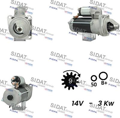 Sidat S12BH0662A2 - Starter autospares.lv