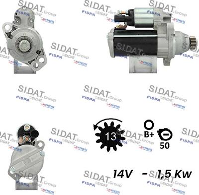 Sidat S12BH0602A2 - Starter autospares.lv