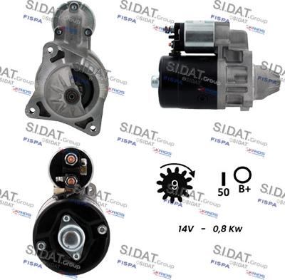 Sidat S12BH0612A2 - Starter autospares.lv