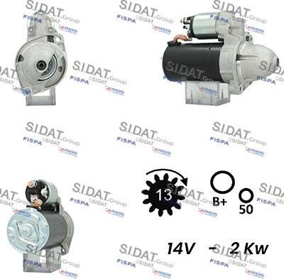 Sidat S12BH0680A2 - Starter autospares.lv