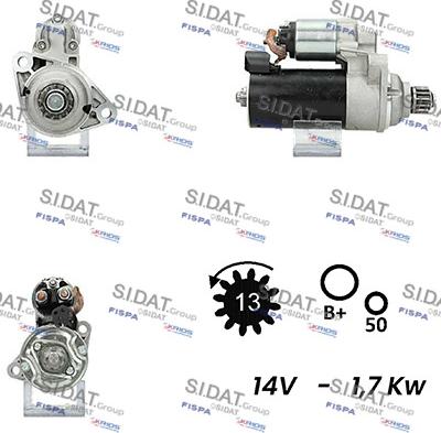 Sidat S12BH0681A2 - Starter autospares.lv