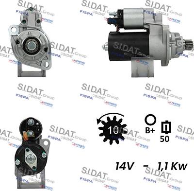 Sidat S12BH0629A2 - Starter autospares.lv