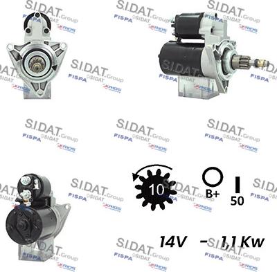 Sidat S12BH0625A2 - Starter autospares.lv