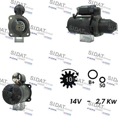 Sidat S12BH0670A2 - Starter autospares.lv