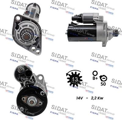 Sidat S12BH0095A2 - Starter autospares.lv