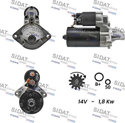 Sidat S12BH0090A2 - Starter autospares.lv