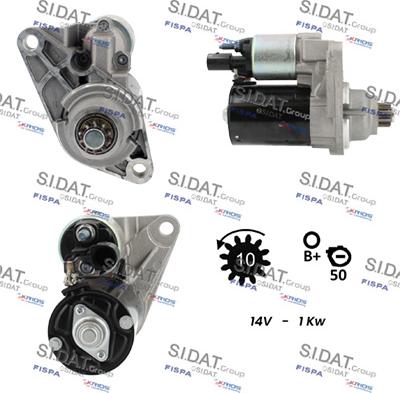 Sidat S12BH0093 - Starter autospares.lv