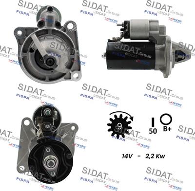 Sidat S12BH0046 - Starter autospares.lv